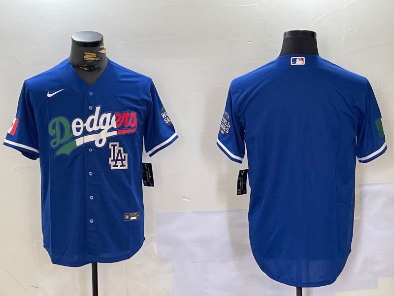 Men Los Angeles Dodgers Blank Blue Game 2024 Nike MLB Jersey style 10151